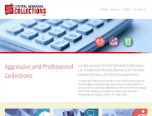 Tablet Screenshot of centralnebraskacollections.com